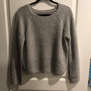 Grey chunky knit sweater